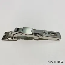 Evineo ineo Glasscharnier-Set ohne Soft-Close, für Spiegelschrank, 2 Stück, BL000057,