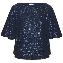 LASCANA Paillettenshirt Dunkelblau S