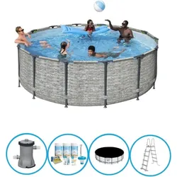 Bestway - Pool Steel Pro MAX - Poolpaket - 427x122 cm EINHEITSGRÖSSE