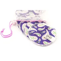 ImseVimse Abschminkpads 10 Stück Cleansingpads Reinigungspads lila Paisley