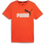 Puma Ess+ Metallic 2 Col Logo T-Shirt Jungen 18 redmazing 164