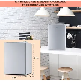 Klarstein Fargo 67 Getränkekühlschrank 67 l 47,5 cm hoch Silber