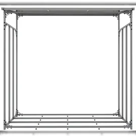 deluke Kaminholzregal Aluminium 70 x 165 x 165 cm Schwarz