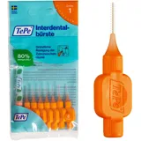 TePe Interdentalbürste Orange ISO-Größe 1 (0,45 mm) / Für eine einfache und gründliche Reinigung der Zahnzwischenräume / 1 x 8 Interdentalbürsten