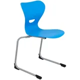 Freischwinger Schulstuhl mit Kunststoff Sitzschale