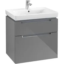 Villeroy & Boch V&B Waschtischunterschrank Subway 2.0 63,7x59x45,4cm, Griff chrom, glossy grey