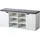 KESPER Schuhschrank mit Sitzkissen 103 x 48 x 30,5 cm weiß/grau