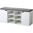 KESPER Schuhschrank mit Sitzkissen 103 x 48 x 30,5 cm weiß/grau