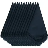 COCOUSM Damen-Taschentücher mit Spitze aus reiner Baumwolle, Zw01-schwarz, 12 Stück - 12 Stück