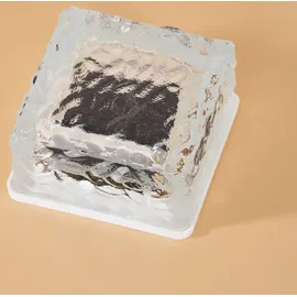 esotec Solar Glas-Pflasterstein Leuchtstein für außen 2er SET wetterfest 102560 - Transparent