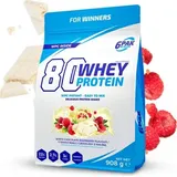 6Pak Nutrition 80 Whey Protein- 908 g White Chocolate Raspberry