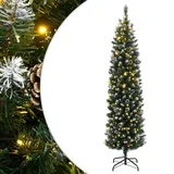 vidaXL Künstlicher Weihnachtsbaum Schlank 300 LEDs 240 cm