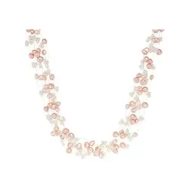 VALERO PEARLS Perlenkette unisize rosa / Silber