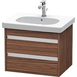 Duravit Ketho Waschtisch-Unterschrank KT665002121 60 x 45,5 cm, nussbaum dunkel, 2 Schubkästen, wandhängend