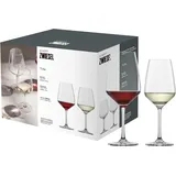 Schott Zwiesel Gläserset Tulip, jeweils 4 Weißweingläser und Rotweingläser im Set, spülmaschinenfeste Tritan-Kristallgläser, Made in Germany (Art.-Nr. 124094)
