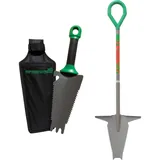 Starlyf Starlyf® Wurzelspaten & Handschaufel - Spaten mit Säge Root Digger Set