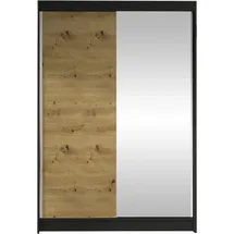 Mirjan24 Schiebetürenschrank Lino I 2-türig 0 x 0 x 0 cm Schwarz/Artisan Eiche