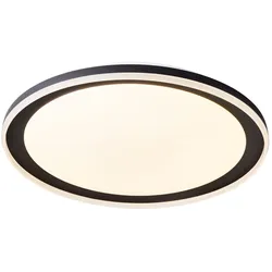 BRILLIANT Deckenleuchte "Pederson", schwarz, Ø 55cm H: 9cm, Lampen, mit Fernbedienung dimmbar Ø 55cm - 6600 Lumen, Lichtfarbe einstellbar