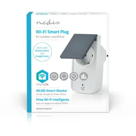 Nedis Smart-Home-Steckdose IP44 Weiß 2 St.
