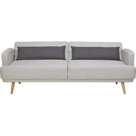 SalesFever Sofa inkl. Zierkissen«, mit Schlaffunktion, Breite 214 cm grau