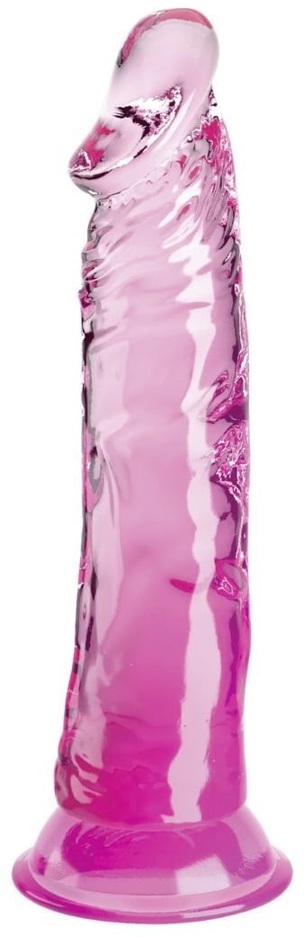 Transparenter Naturdildo mit Saugfuß 1 St pink