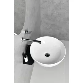 Sapho TETRIS Waschbeckenhalter, für Wandarmatur, Schwarz matt - Schwarz