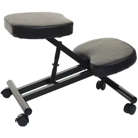 Mendler Kniestuhl HWC-E10 Kunstleder Schwarz