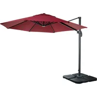 Mendler Gastronomie-Ampelschirm HWC-A96, Sonnenschirm, rund Ø 3m Polyester Alu/Stahl