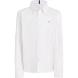 Tommy Hilfiger Jungen Hemd Oxford mit Stretch, Weiß (White), 16 Jahre - 16 Jahre