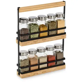 Zeller Gewürzregal 11-teilig 22,7 x 4,7 x 30 cm Braun