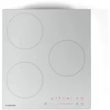 Klarstein Induktions-Kochfeld Delicatessa CP4-KL-DLT-45-Wh, Kochfelder mit Abzugshaube Induktion Hob 3 Zonen weiß