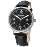 EICHMÜLLER Automatikuhr Schwarz Lederband, 42 mm,