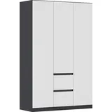 Rauch Drehtürenschrank MAINZ 136 x 210 x 54 cm Grau