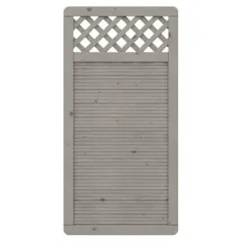 Traumgarten Lamellenzaun 90 x 179 cm Grau/Holz