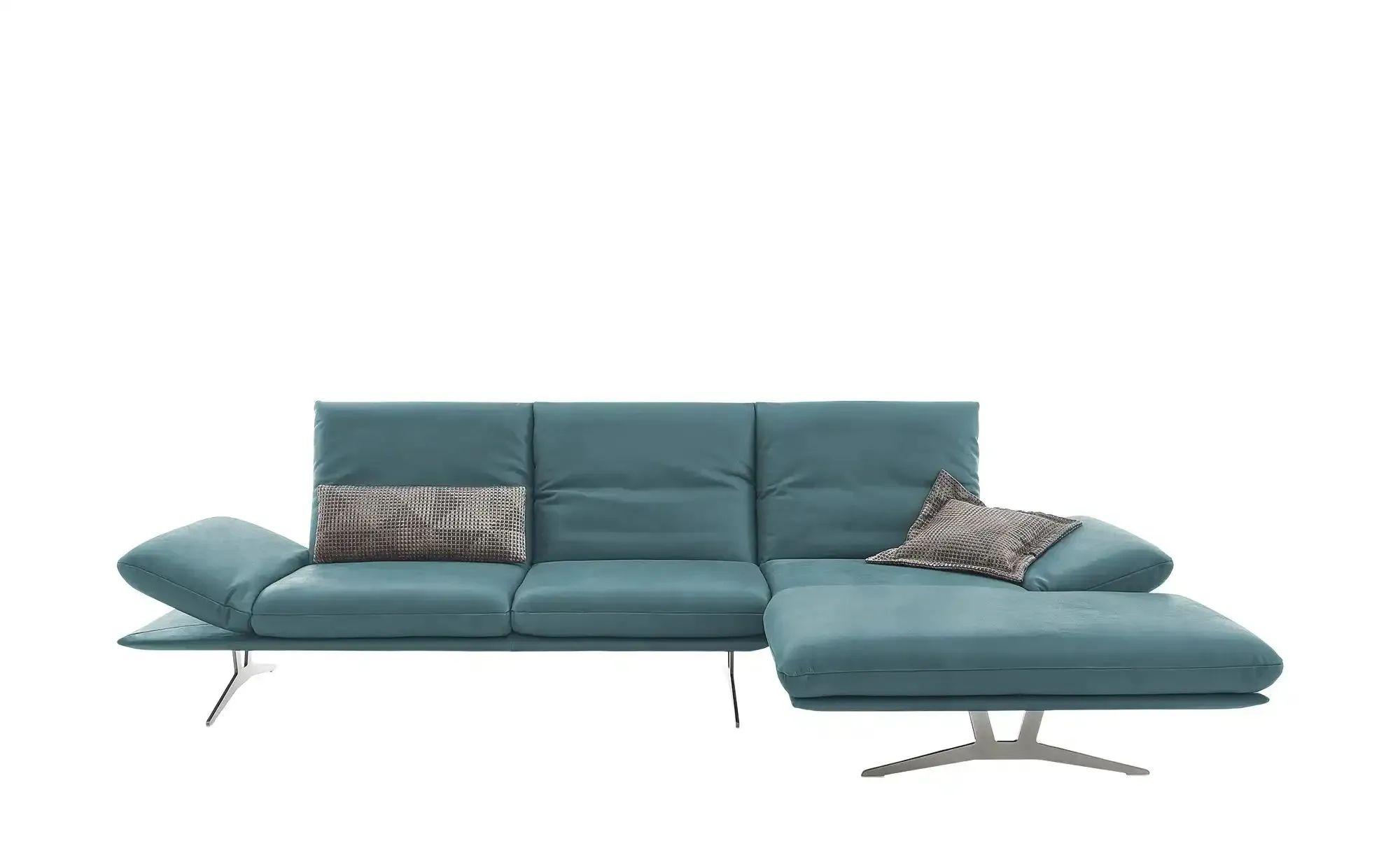 KOINOR Ecksofa Echtleder Francis ¦ türkis/petrol ¦ Maße (cm): B: 314 H: 93 T: 159.0
