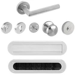 Intersteel Haustürbeschläge-Set, rund Kernziehschutz