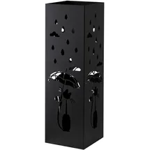 Baroni Home Schirmständer Metall 15,5 x 15 x 49 cm Schwarz
