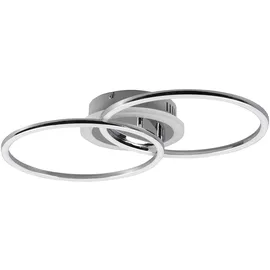 rl live your light Reality Leuchten LED Deckenleuchte Venida R62783406, Metall Chrom, inkl. 25 Watt LED, Switch Dimmer