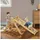 aiyaplay Kletterdreieck 2 in 1 Set mit Rutsche Naturholz