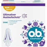 o.b. ExtraProtect Normal (56 Stück), Tampons für mittlere/stärkere Tage, Dynamic Fit Technologie & extra Schutzflügel für bis zu 100% Auslaufschutz während der Periode