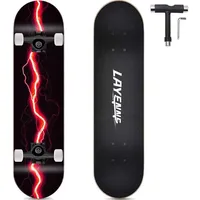 LuxusKollektion Skateboard Skateboard Blitz 31 x 8 Zoll Ahornbrett symmetrisch geneigt für bunt
