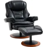 Homcom Relaxsessel mit Ottomane, Fernsehsessel mit Liegefunktion, Drehbarer TV-Sessel, Ruhesessel, Liegesessel