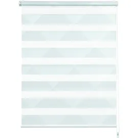 GARDINIA Doppelrollo Triangle 100 x 150 cm weiß/grau