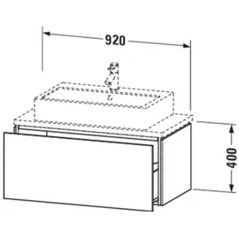 Duravit L-Cube Waschtischunterschrank LC580308585,