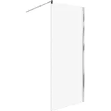 Beliani AHAUS Duschwand 80 x 190 cm links 80 cm transparent/silber