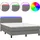 vidaXL Boxspringbett 140 x 200 cm Dunkelgrau