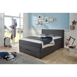 SUN GARDEN Boxspringbett Florida 140 x 200 cm Grau