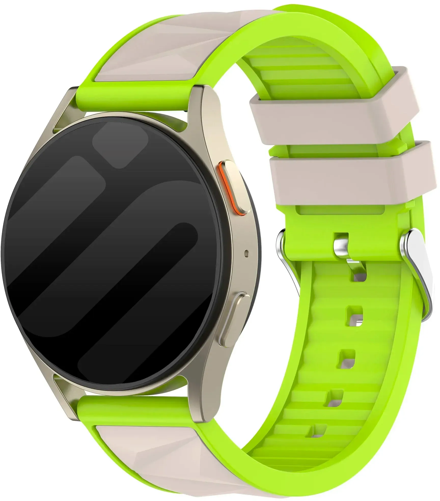 Strap-it Nothing CMF Watch Pro 2 Armband Silikon 'Sport' für Nothing CMF Watch Pro 2 - Polarstern/limette - Schnallenverschluss
