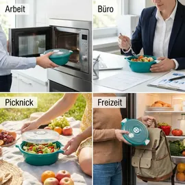 Lantelme Mikrowellenschüssel Grün 2-tlg.