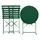 Beliani Balkonset Dunkelgrün Stahl 3-Teilig Runder Tisch mit 2 Stühlen Zusammenklappbar Modern Französicher Stil Terrasse Garten Outdoor Ausstattung